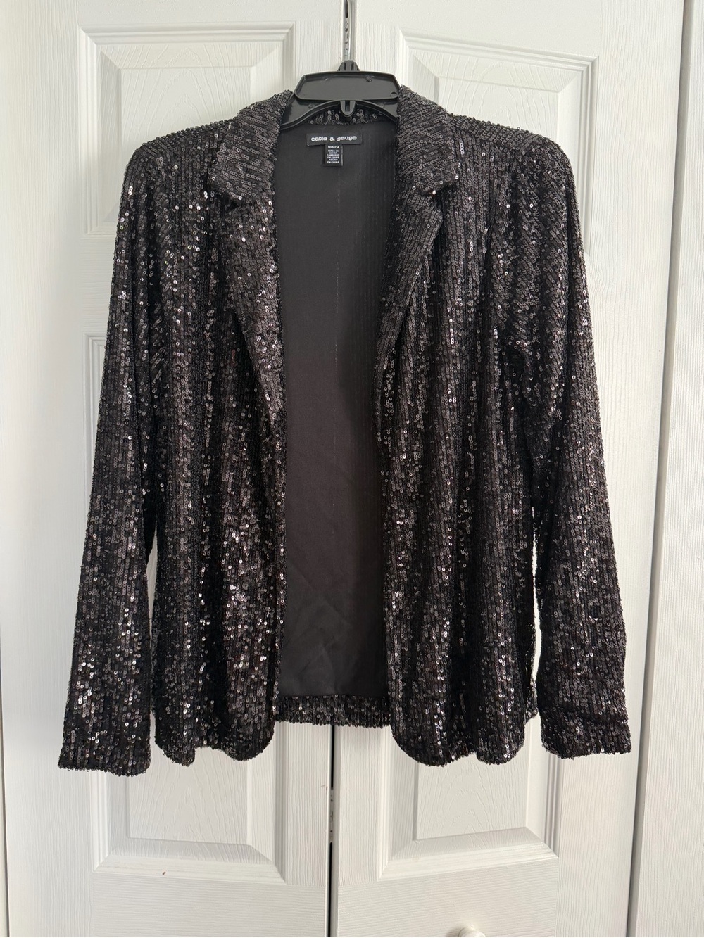 Black Sequin Blazer sz M